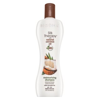 BioSilk Silk Therapy Organic Coconut Oil Moisturizing Shampoo Voedende Shampoo met hydraterend effect 355 ml