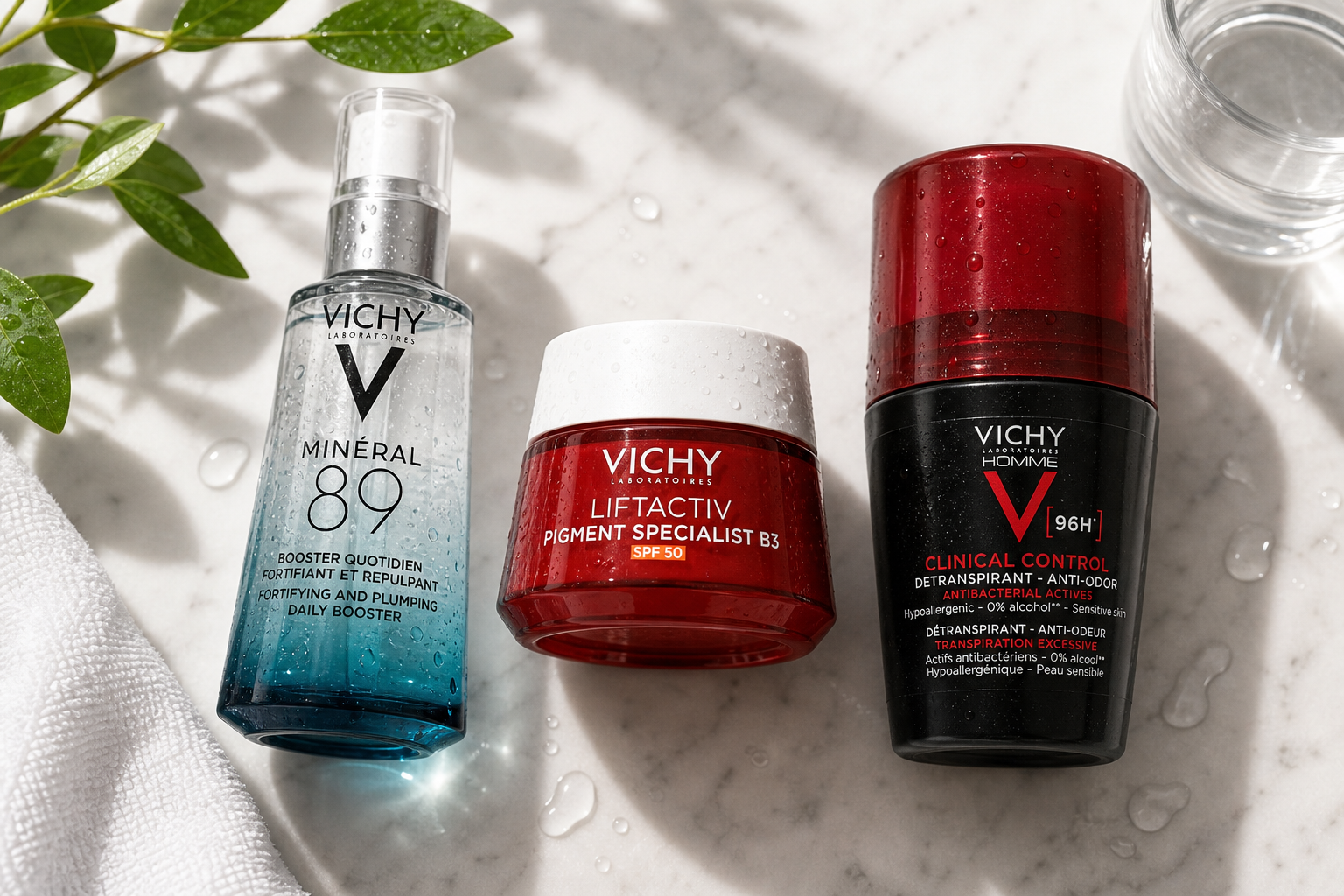 Vichy Cosmetica: overzicht van lijnen van Minéral 89 tot anti-transpiranten