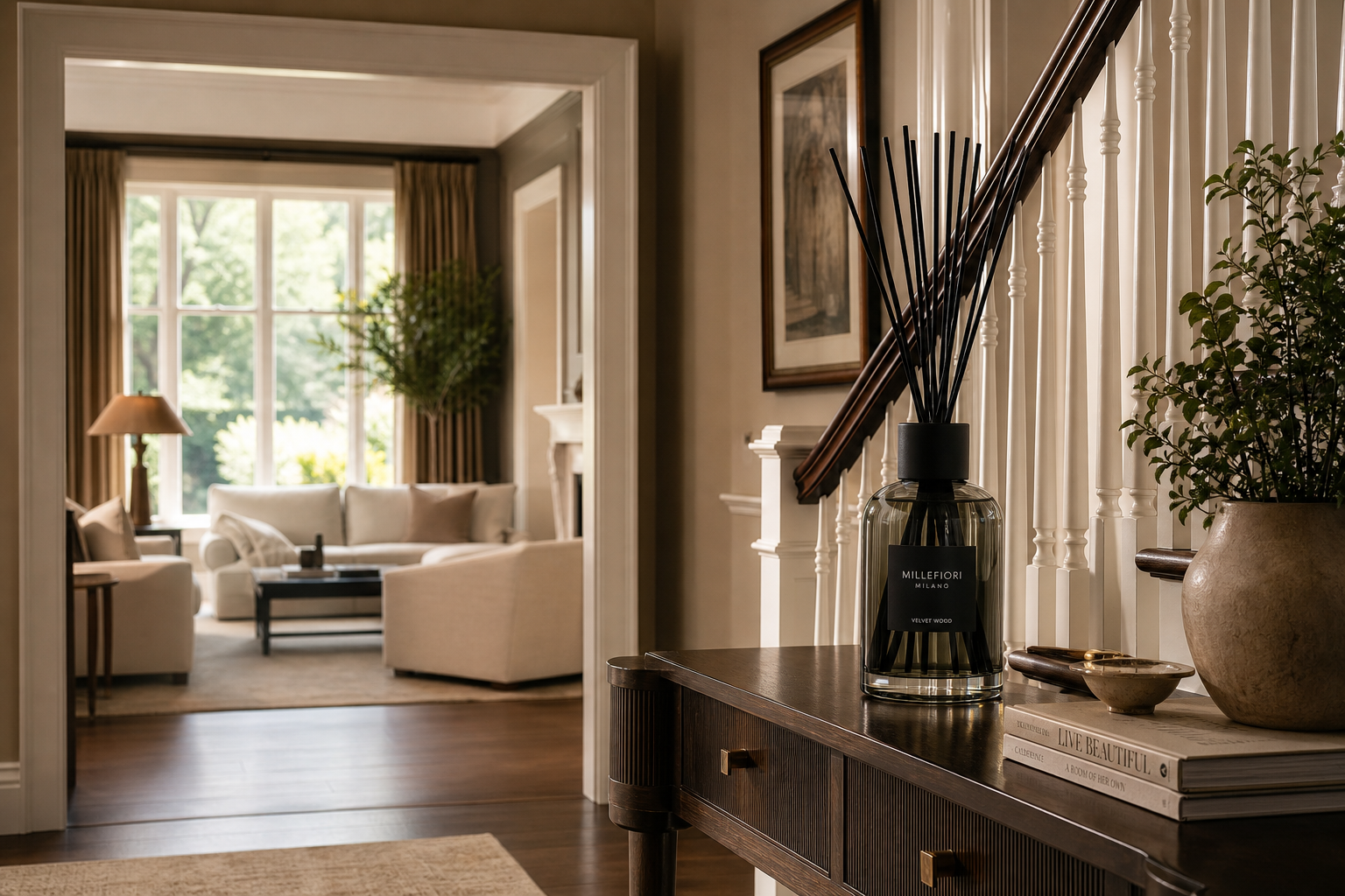 Geuren zoals in een hotellobby: grote diffusers voor het hele huis