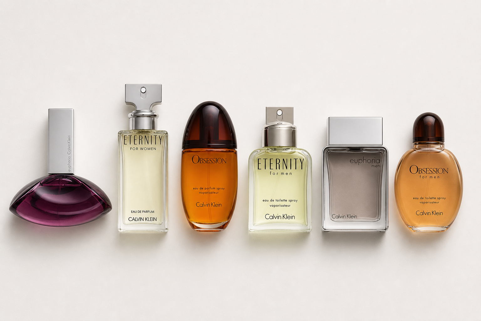 Zes best verkochte Calvin Klein parfums – drie voor dames en drie voor heren