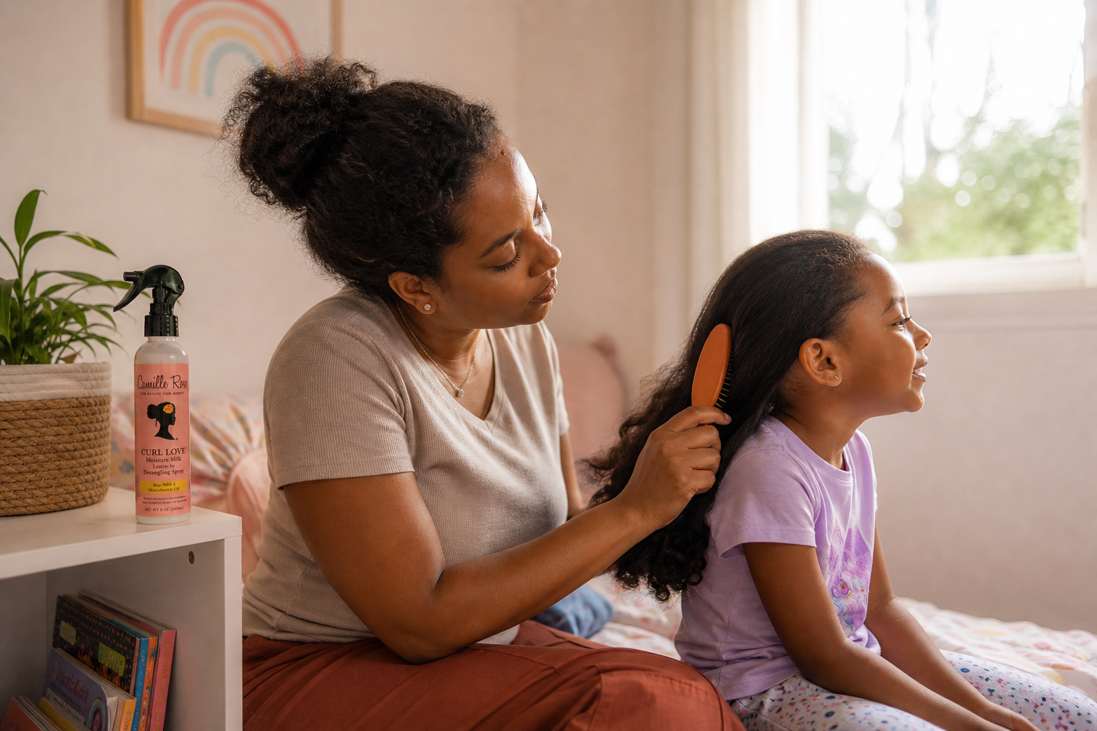 Einde aan ochtendhaar: borstels en leave-in verzorging voor kinderhaar